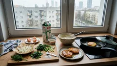 Przepis „z lodówki”: puszyste oladuszki z kefiru i śmietany w 10 minut — wytrawne, także do lunchboxa